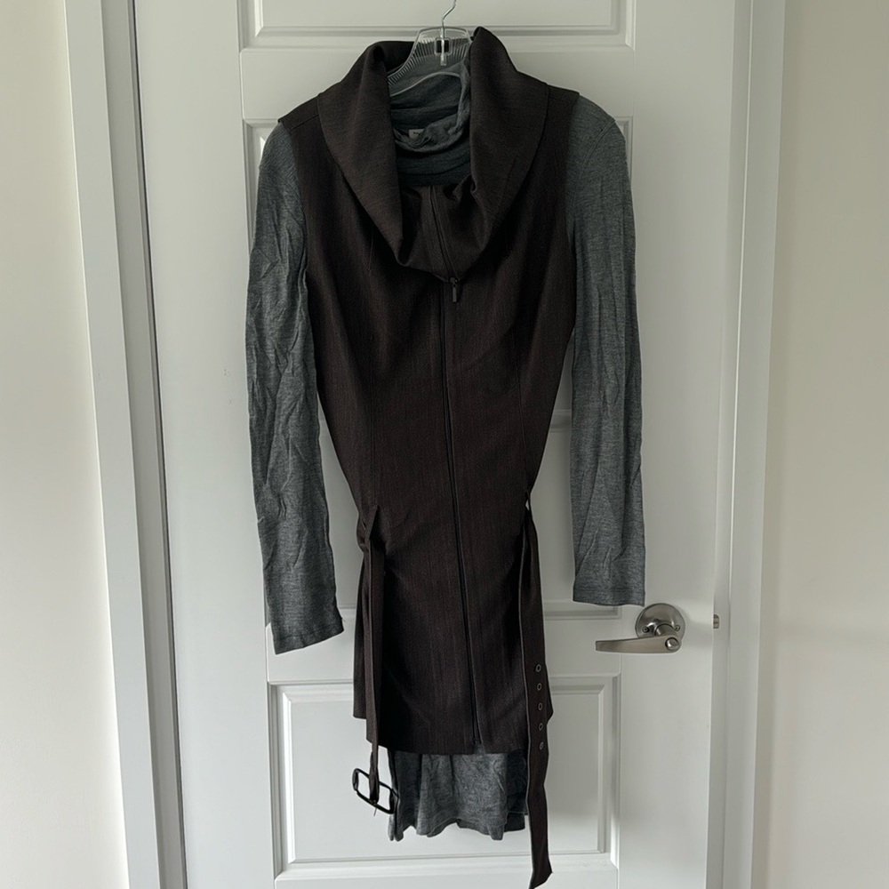 Wool blend dress with vest dress, vintage
